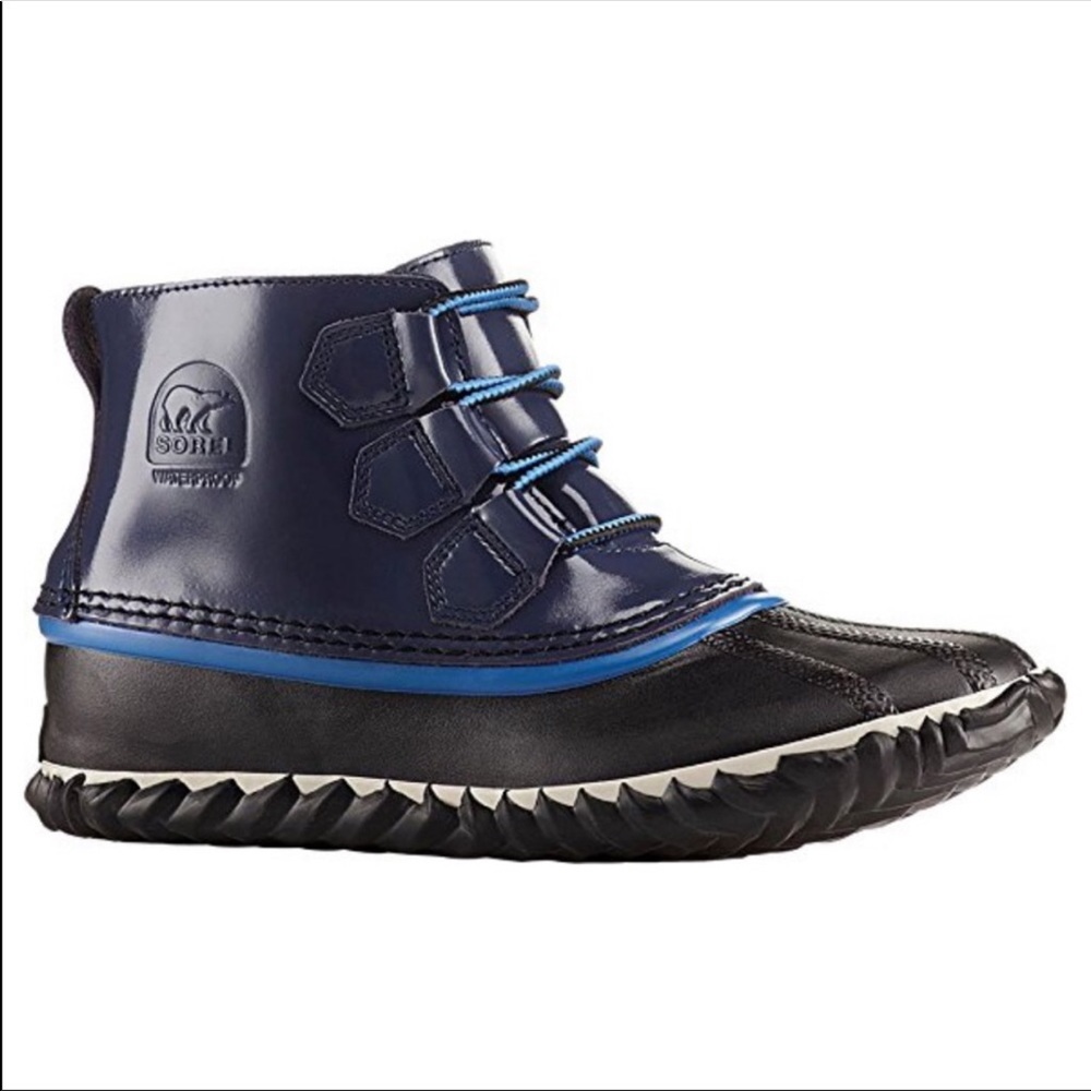 SOREL Out N About Rain Boots Nocturnal Blue Sz 8